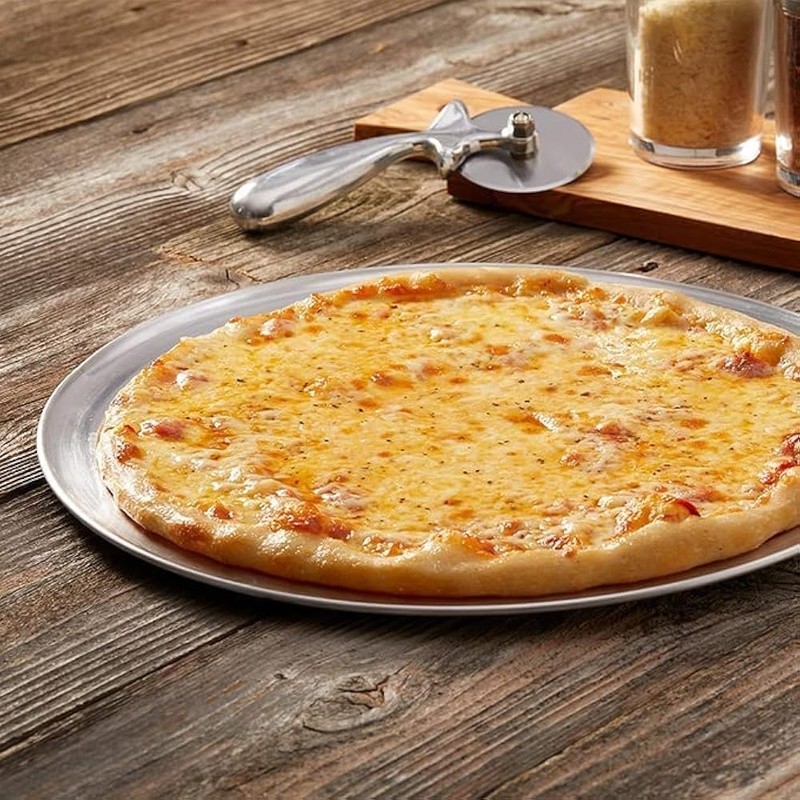 Durable Aluminum Baking Pan Crispy Crusts Commercial Oven Safe Round Tray New gallery