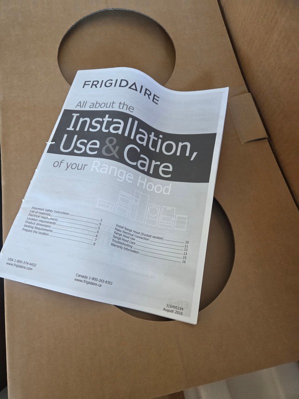 Frigidaire Professional 36" Under-Cabinet Ventilation Hood 400 CFM FHWC3650RSB gallery
