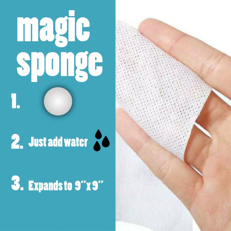 100 Pack Magic Tissue / Compressed Towel Washcloths for Travel Camping gallery