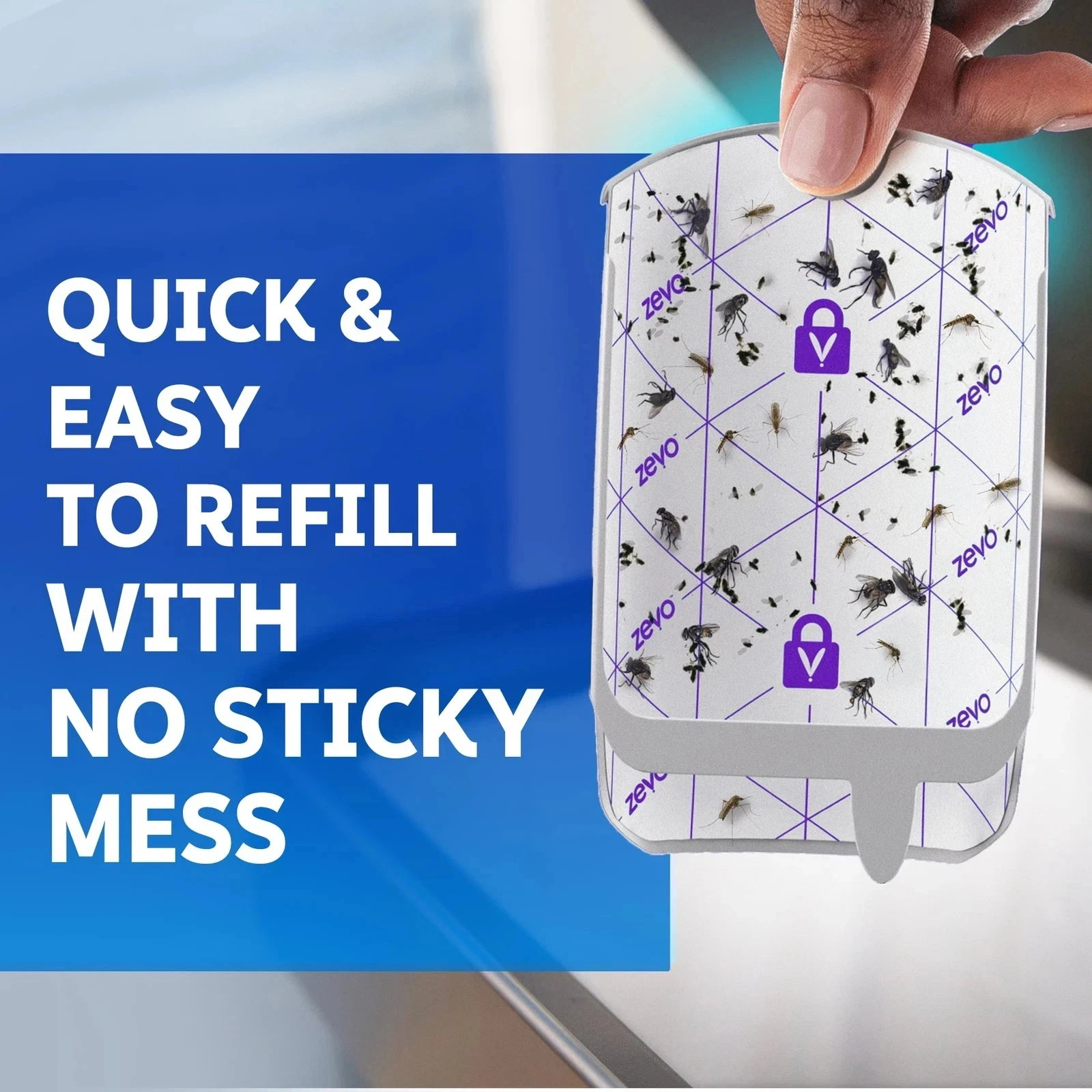 Zevo Max Indoor Flying Insect Trap Plug-In Device with 2 Cartridges-freeshipping gallery