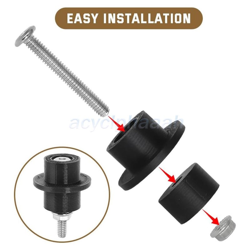 2PC Futon Frame Double Roller - Slider /Glider /Dowel Hardware Part For Any Size gallery