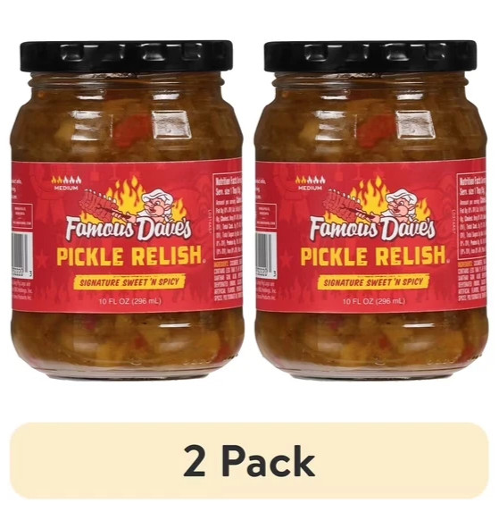 (2 pack) Famous Dave's Signature Sweet 'N Spicy Pickle Relish, 10 fl oz Jar... gallery