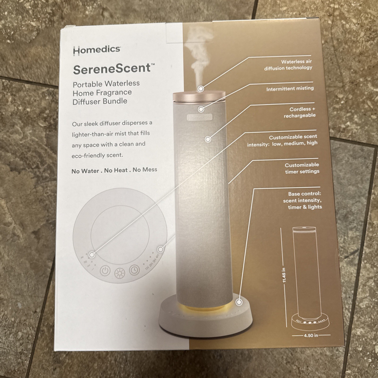 🔥NEW🔥 Homedics SereneScent Portable Waterless Home Fragrance Diffuser Bundle gallery