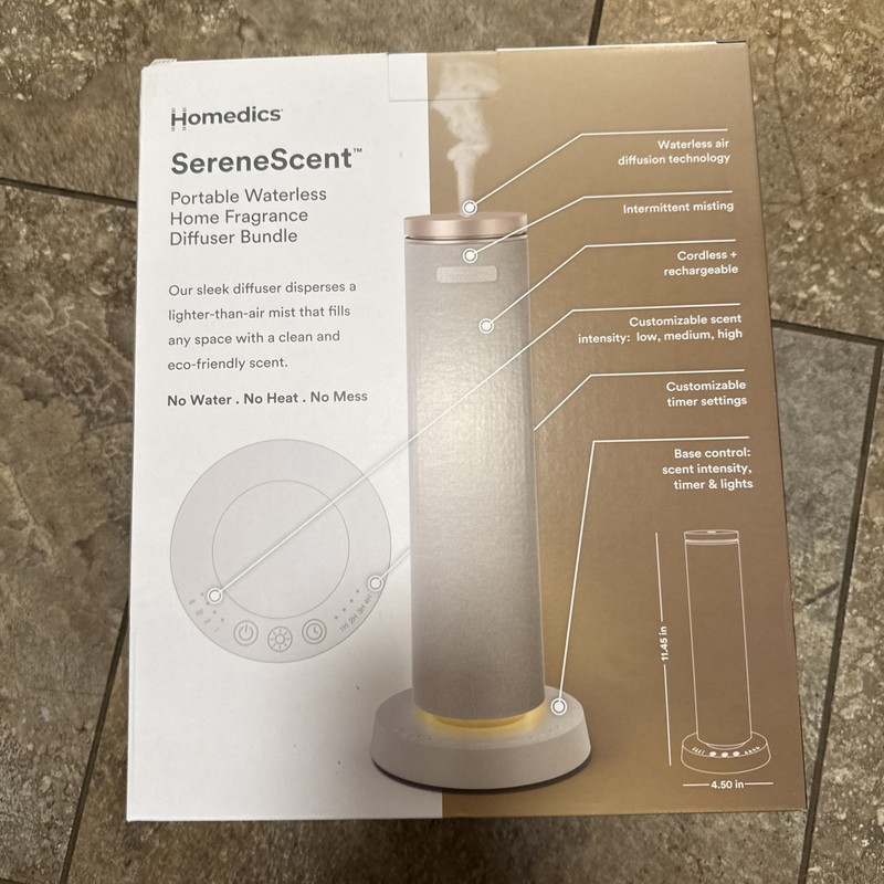 🔥NEW🔥 Homedics SereneScent Portable Waterless Home Fragrance Diffuser Bundle gallery