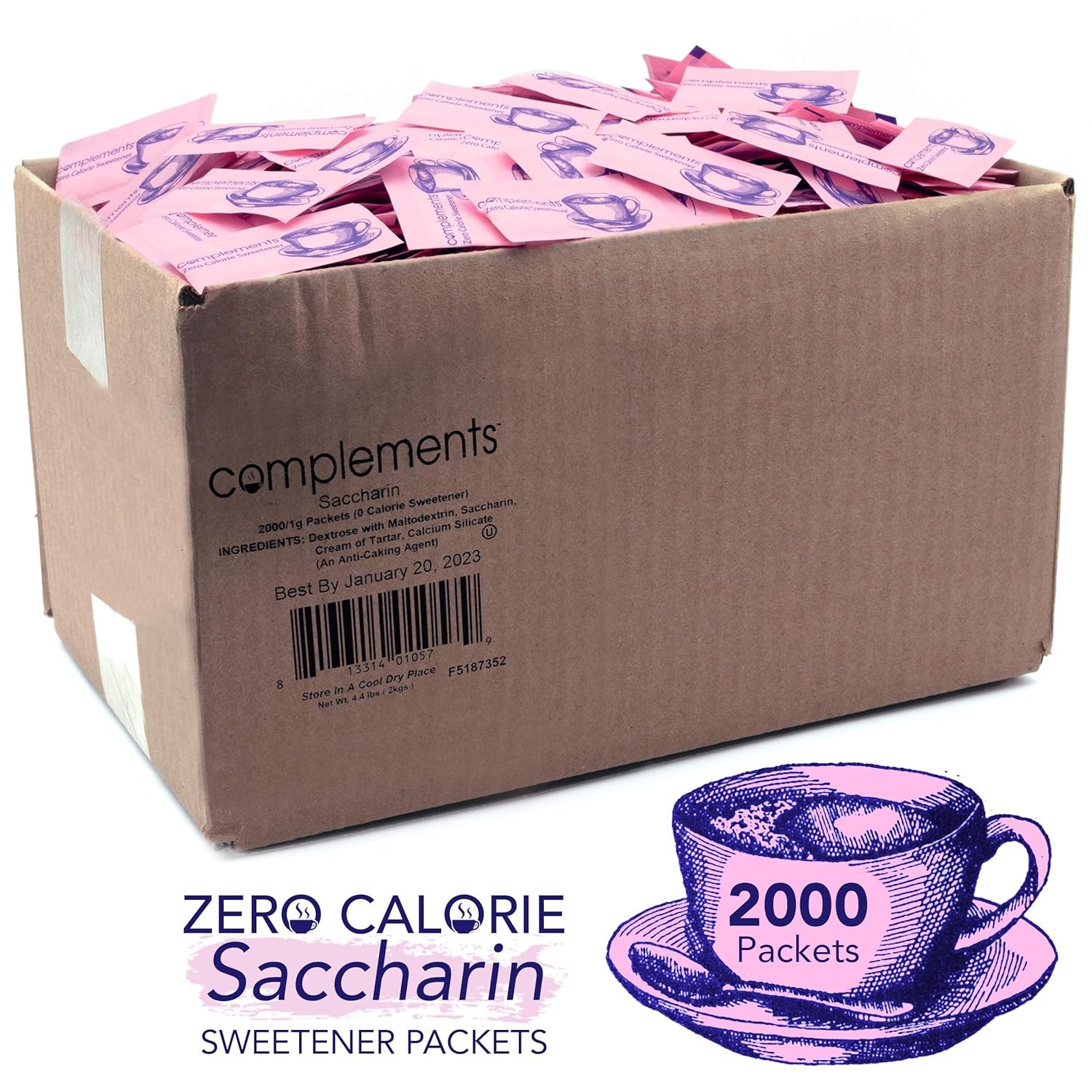 Pink Saccharin Sweetener Packets 2000ct Diet Calorie Free Zero Calorie Bulk gallery