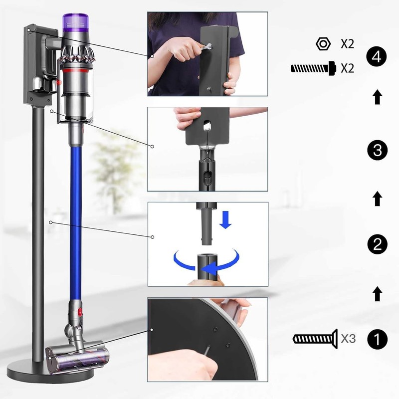 Vacuum Cleaner Stand Compatible with Dyson V6/V7/V8/V9/V10/V12/V15 Models gallery