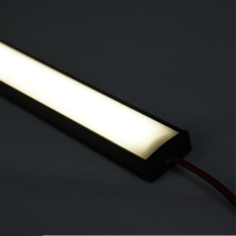 6-Pack 16-Inch U Shape Surface Mounted LED Strip Black Channel with anti UV Diff gallery