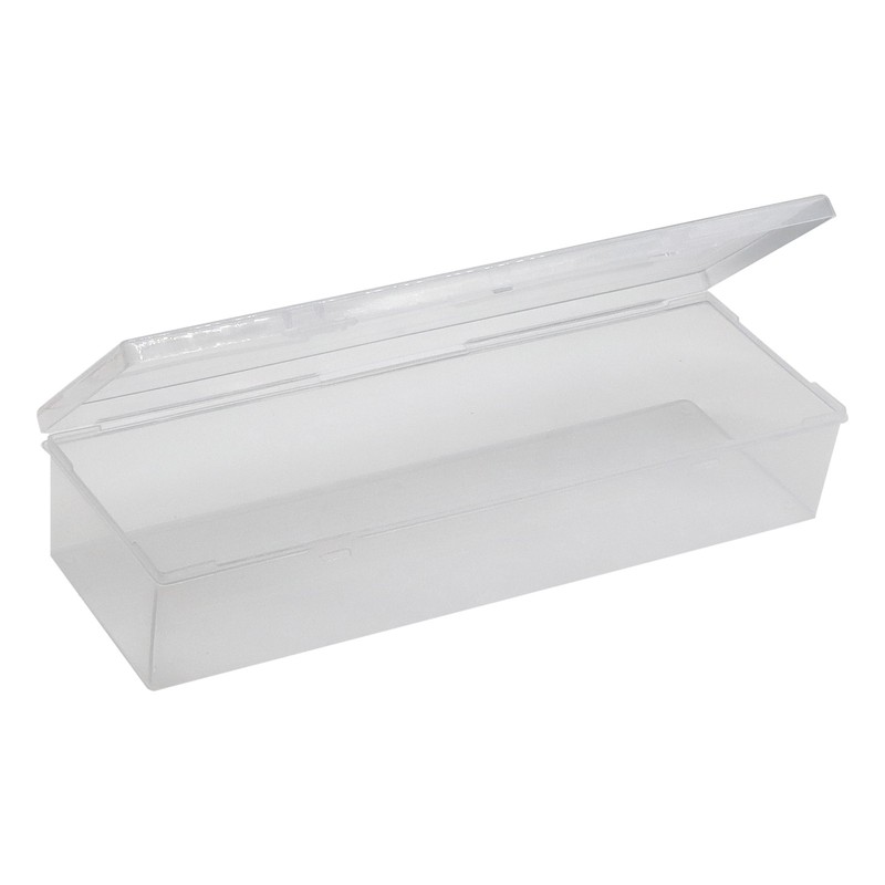 Clear Large Plastic Storage Container Box Hinged Lid Crafts Markers Pens Pencils gallery