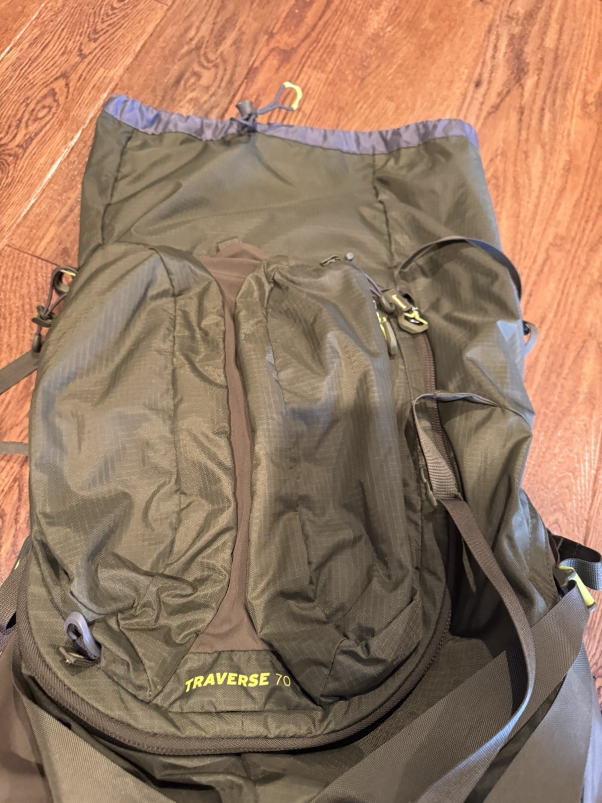 Traverse 70 Pack Mens Green Hiking Backpack 3