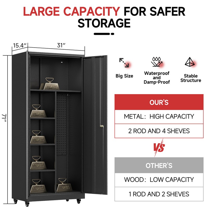 Rolling Tool Chest Tool Cabinet Storage Box Tool Garage Storage Cabinet w/ Lock gallery