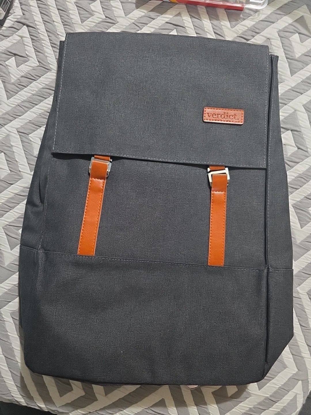 Verdict Charcoal Grey Cloth Back Pack