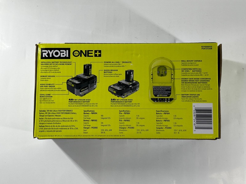 Ryobi ONE+ 18V Lithium-Ion High Performance Starter Kit 4Ah & 2Ah gallery