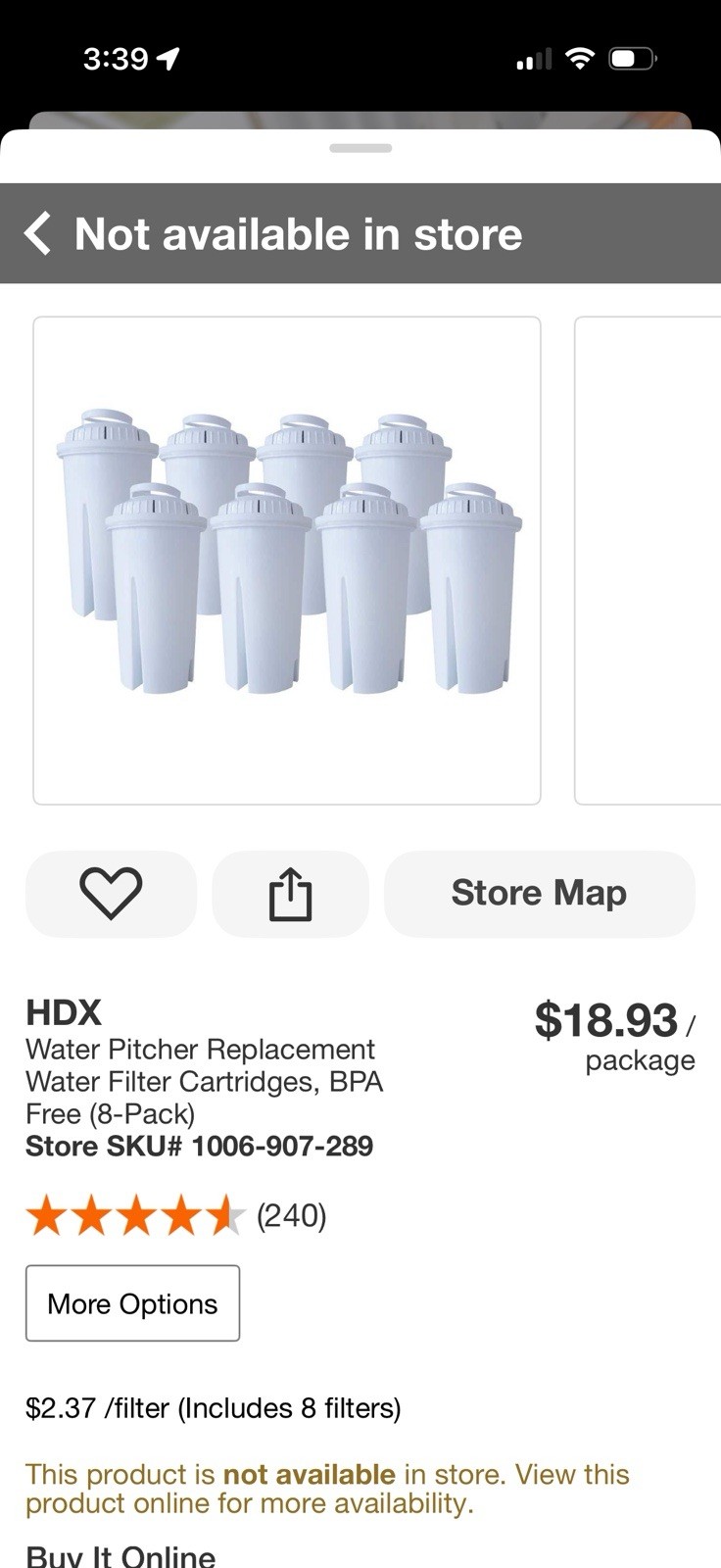 2 boxes of 8 HDX Water Pitcher Replacement Water Filter Cartridges, BPA Free gallery