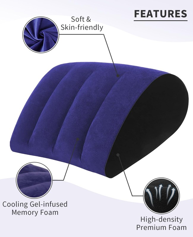 Wedge Pillow for Sleeping - Inflatable Leg Elevation Pillow for Swelling gallery