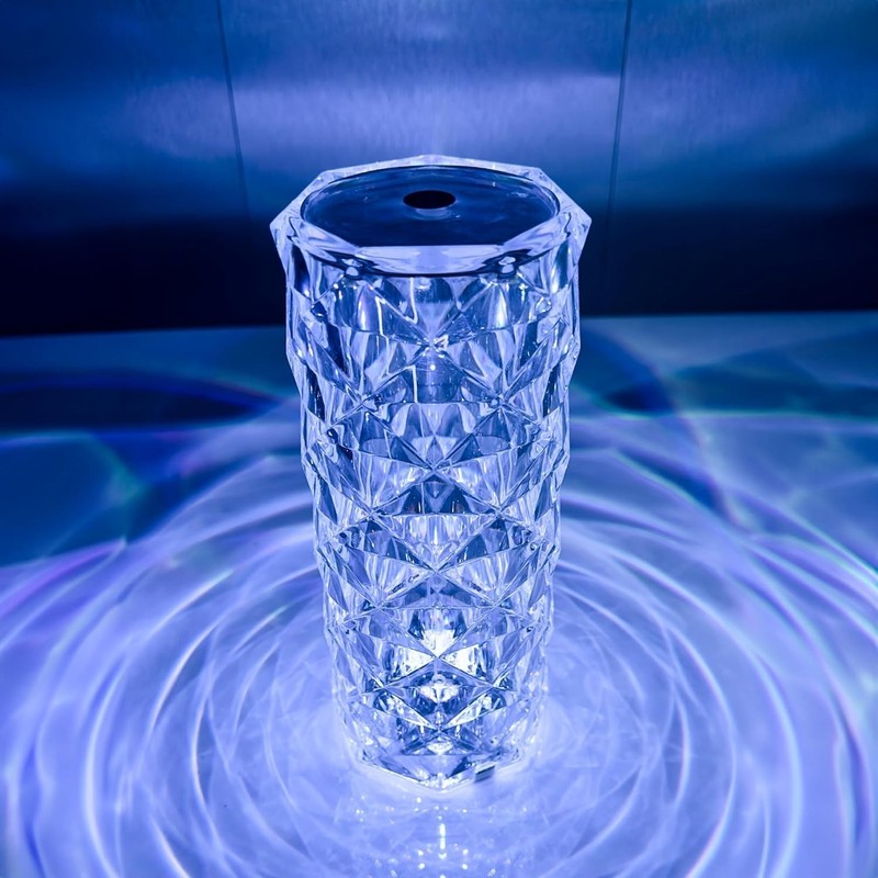 Waterproof LED Rose Night Light - Color Changing Crystal Desk Lamp for All Rooms gallery