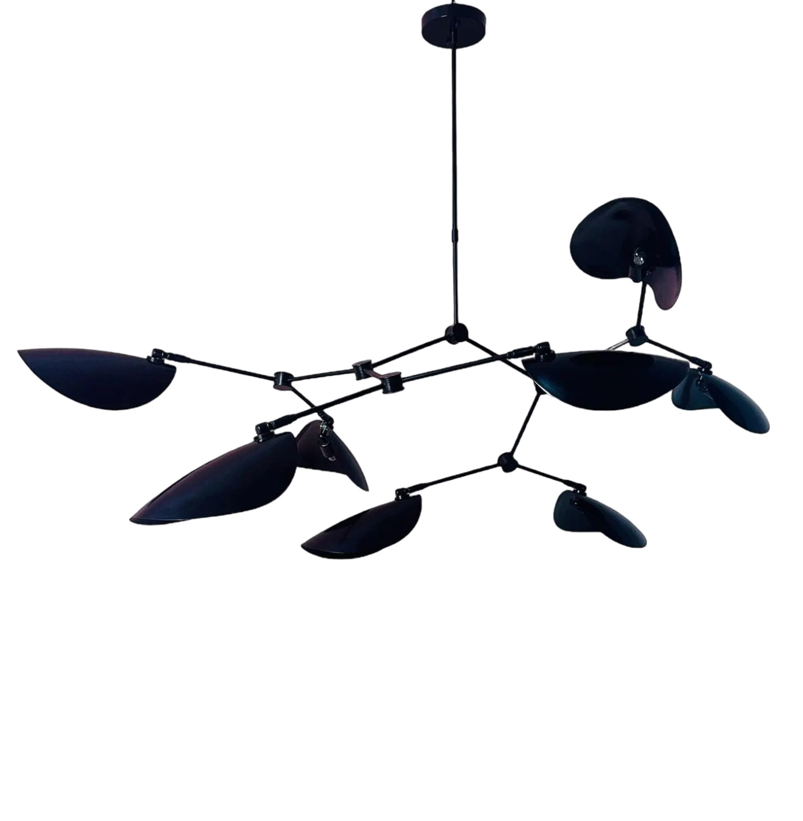 Modern Sculptural Stingray Chandelier - Burned Black Finish gallery