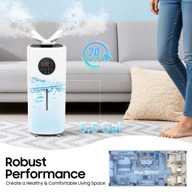 21L Large Humidifier, 35dB Touch Control Humidifier, 110W Commercial Humidifier gallery