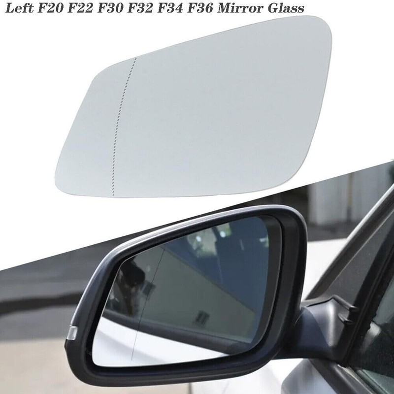 Left Side Door Wind Heated White Mirror Glass With Back Plate For F01 F07 F10... gallery