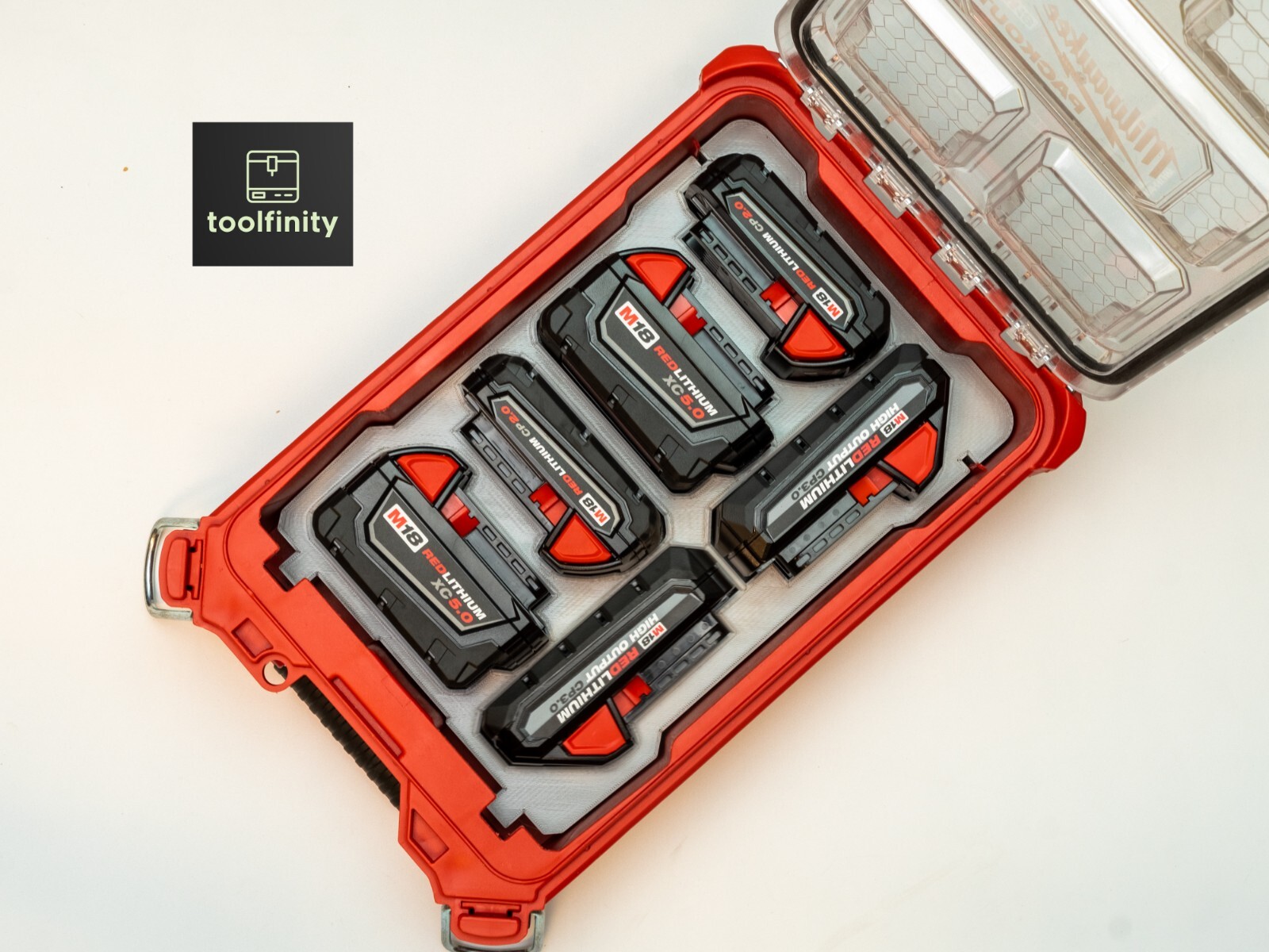 Milwaukee PACKOUT M18 Battery Holder Rack Tray Insert Storage gallery