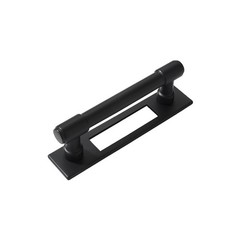 5-Pack 3in 76mm Black Cabinet Pull with Backplate Zinc Matte Kitchen