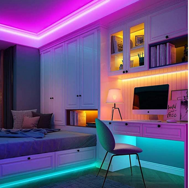 32ft LED Strip Lights Remote Control Bedroom for Indoor Use gallery