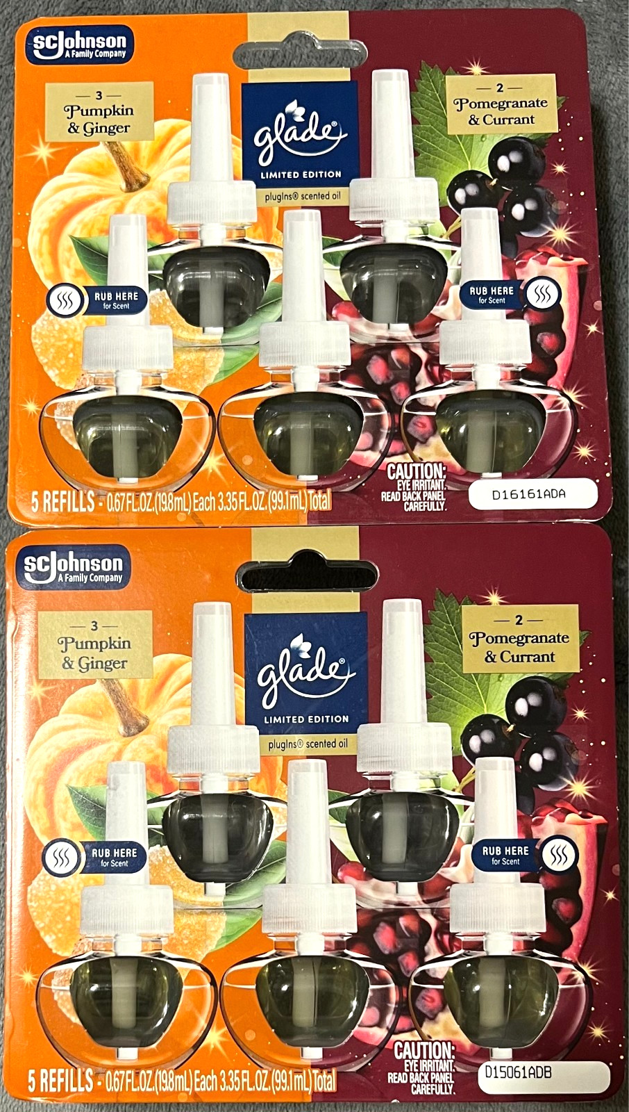 10 Count Glade Plugins Scented Oil Refills - Pumpkin Ginger Pomegranate Currant gallery