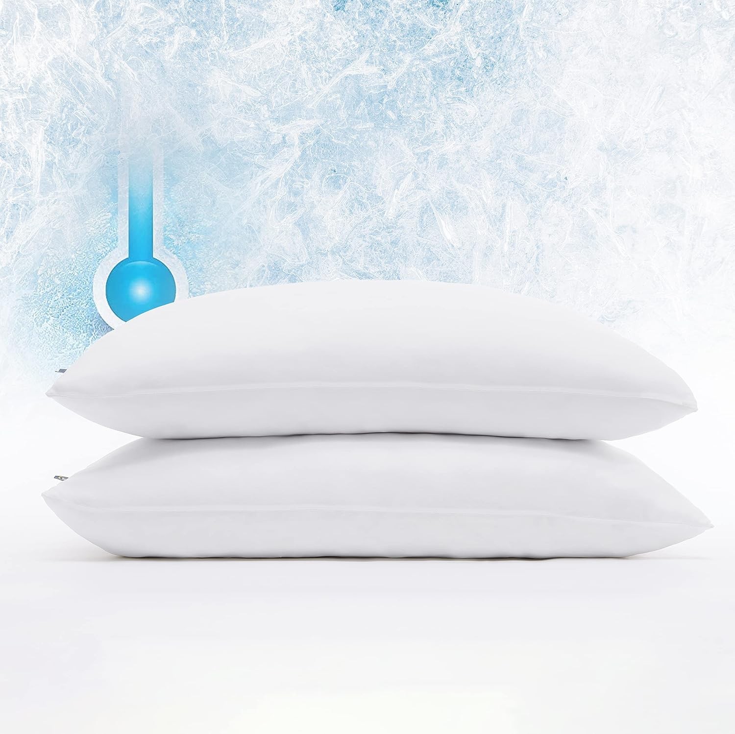Serta Power Chill Cooling Pillow Protectors, Stain Resistant and Zippered Pillow gallery