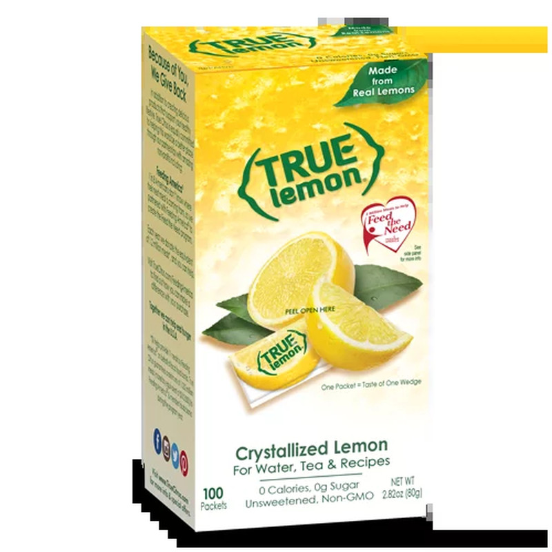 (100 Packets) True Lemon Sugar Free, On-The-Go, Caffeine Free Powdered Drink Mi gallery