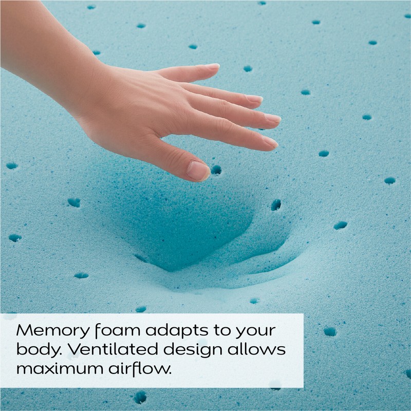 Memory Foam Mattress Topper-2,3 or 4” Gel Infused Ventilated Design Mattress Pad gallery
