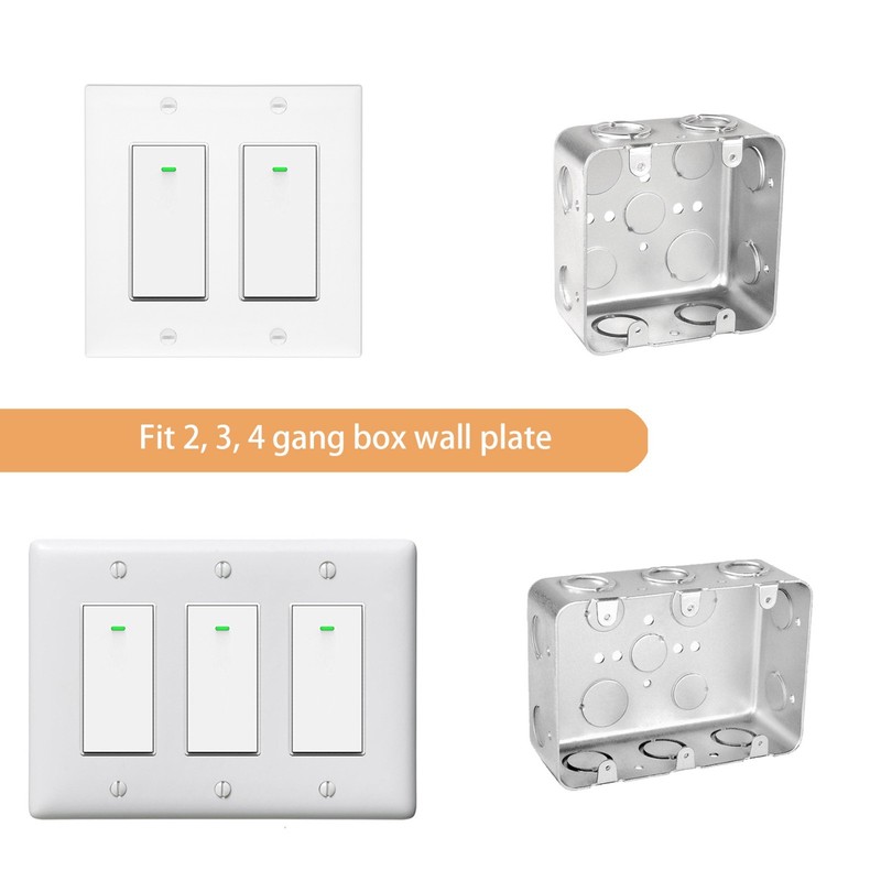 Smart WIFI Switch Light Wall Works with Alexa Google Home voice smart life 4pack gallery