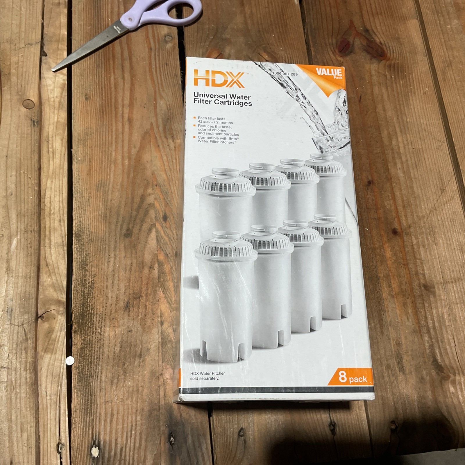 HDX/ Brita Water Pitcher Replacement Water Filter Cartridges BPA Free 8-Pack gallery