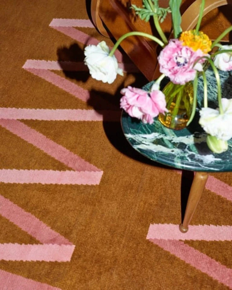 Hand-Tufted Wool Rug 9×12 ft - Nordic Knots Brown Design Handmade Area Rug gallery
