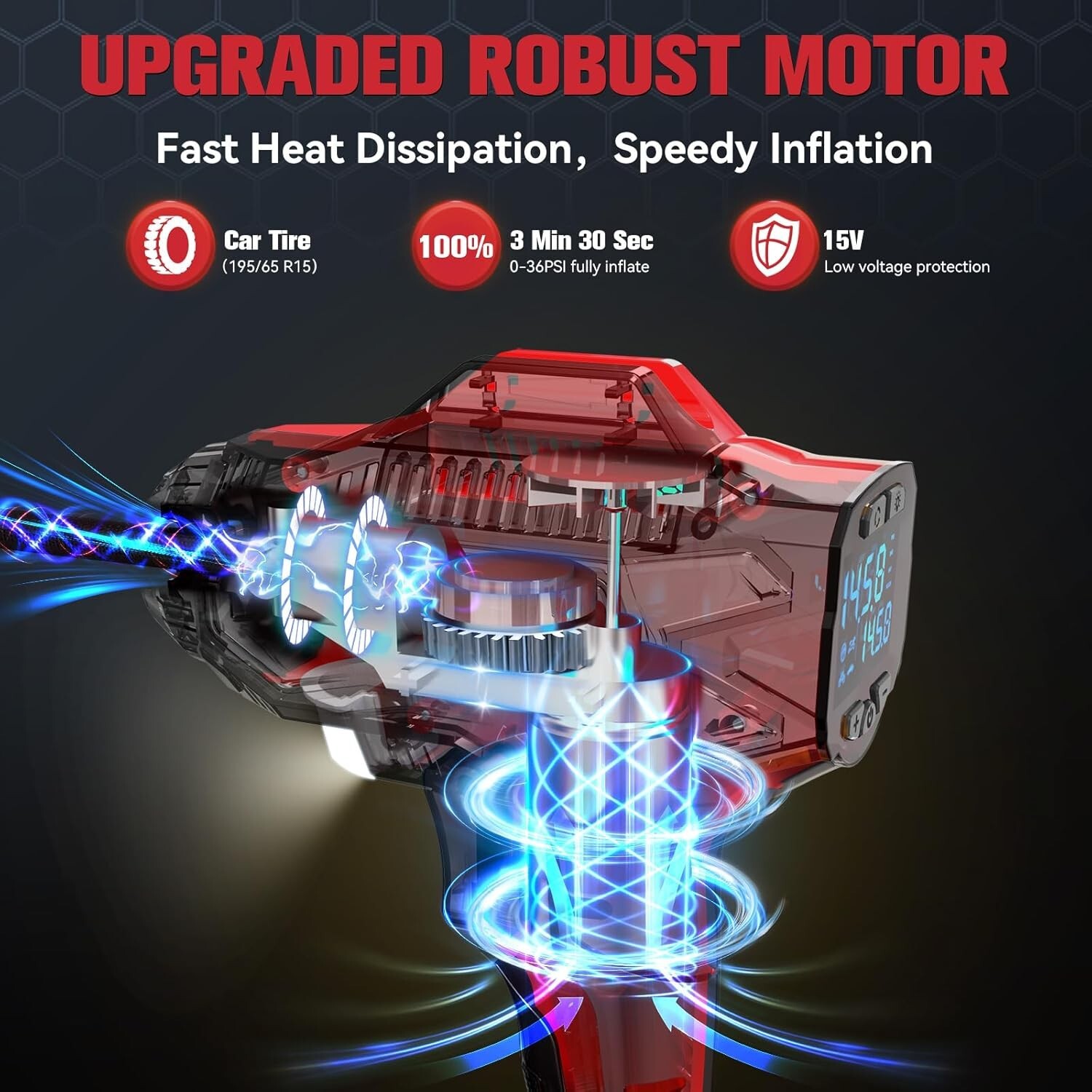 Cordless Tire Inflator Air Compressor for Milwauke 18V Battery gallery