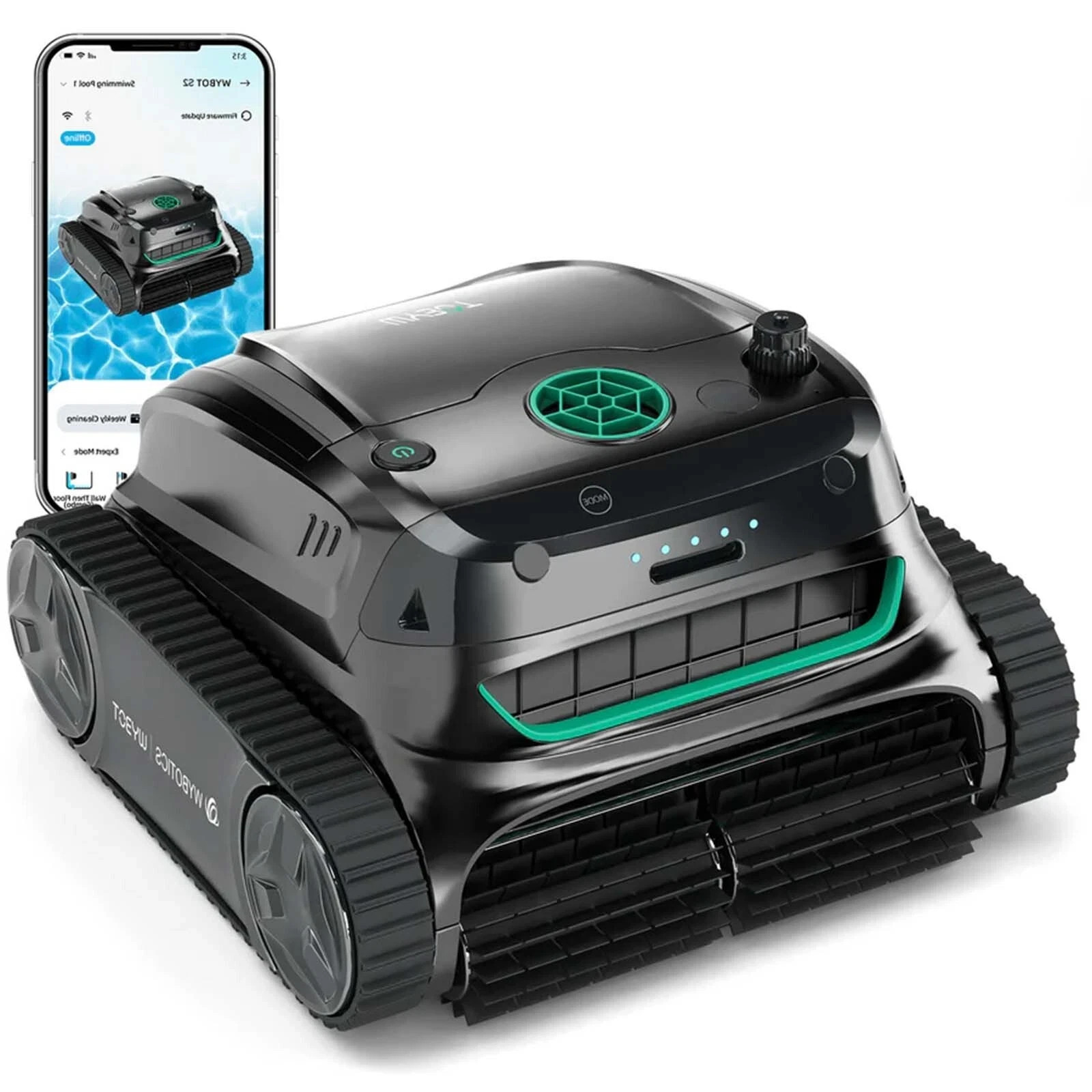 WYBOT S2 Cordless Robotic Pool Cleaner, 210 Mins Runtime, 90W Powerful Suction gallery