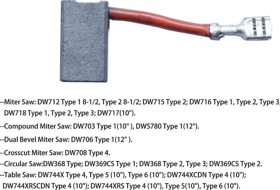 2 pcs Replacement Carbon Brush for DeWalt DW716 DW717 DW718 DWS780 gallery