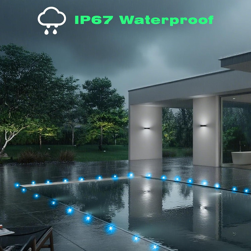 Smart Wifi Control LED Deck Lights Kit - 20 Waterproof RGBW Stair Lights gallery