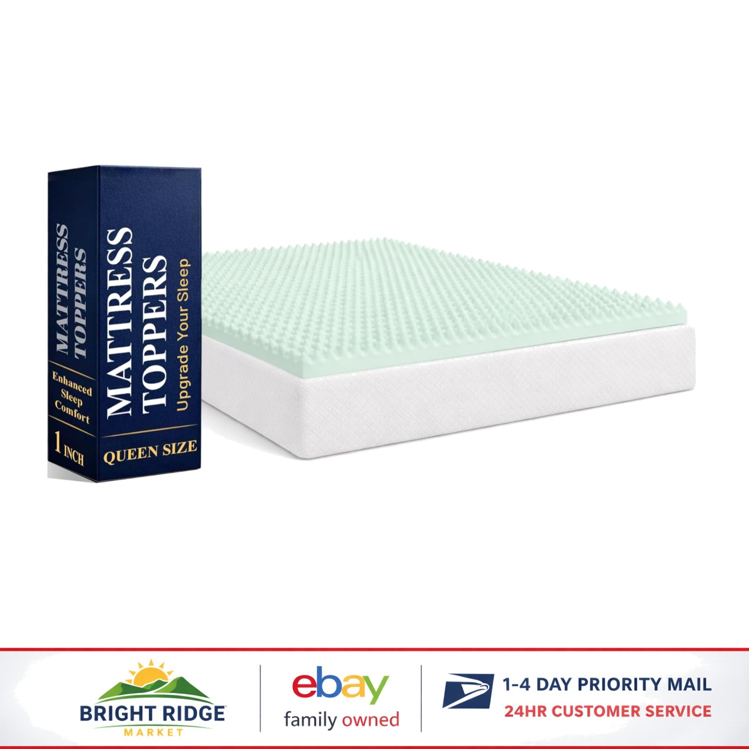 1-Inch High Density Foam Mattress Topper, CertiPUR-US Certified for Comfort gallery