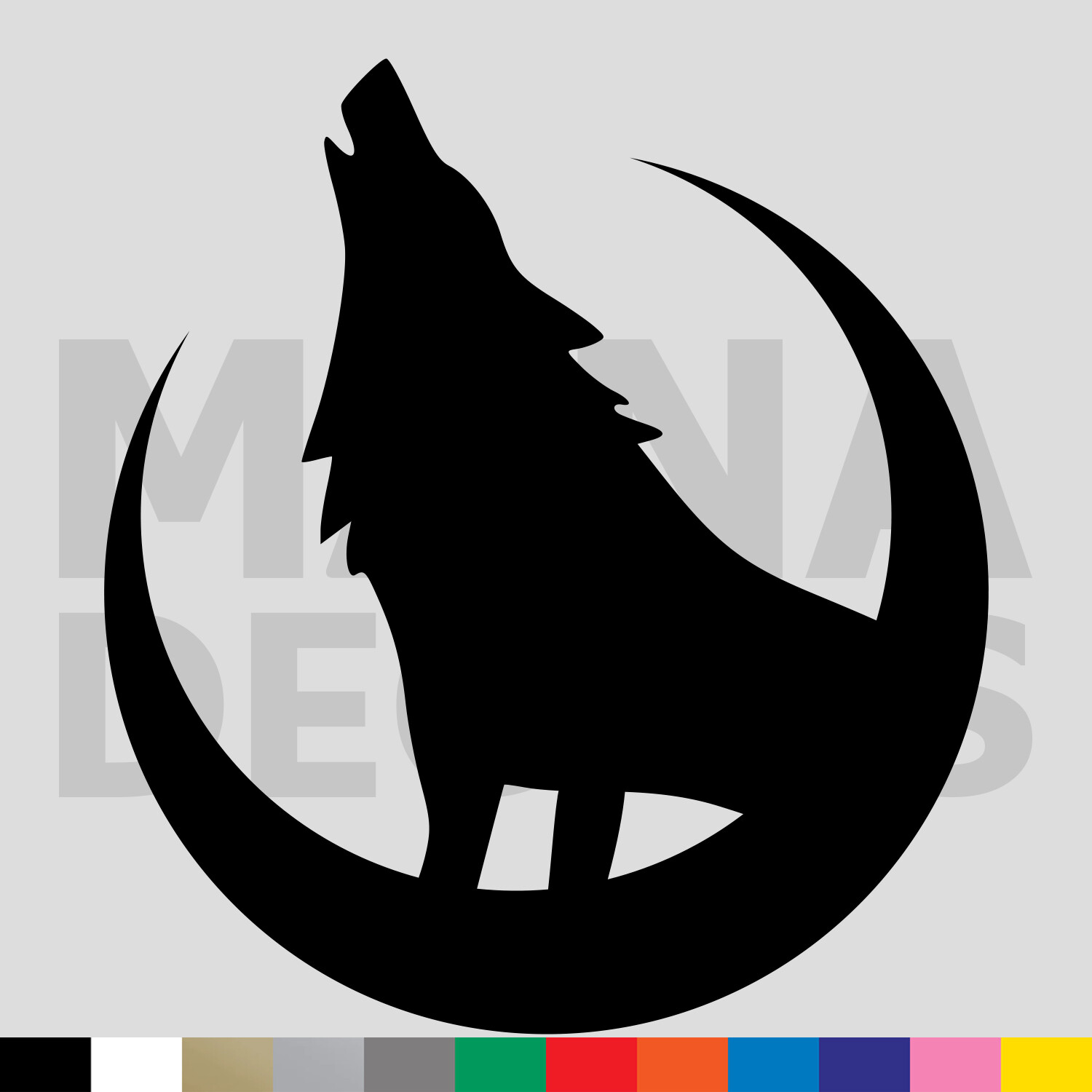 Wolf Howling Vinyl Die Cut Decal Sticker - Moon Animal gallery