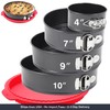 Premium Springform Pan Set - 4, 7, 9, 10 Inches Round Cake Pan set with Removabl gallery
