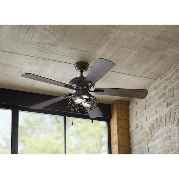 Home Decorators Collection Ellard 52 in. LED Matte Black Ceiling Fan with Light gallery