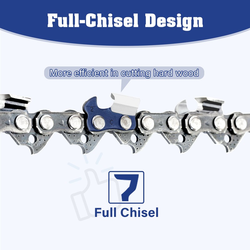20" inch Chainsaw Guide Bar or Chain Blades 0.325" .058" Gauge 76DL Drive Links gallery