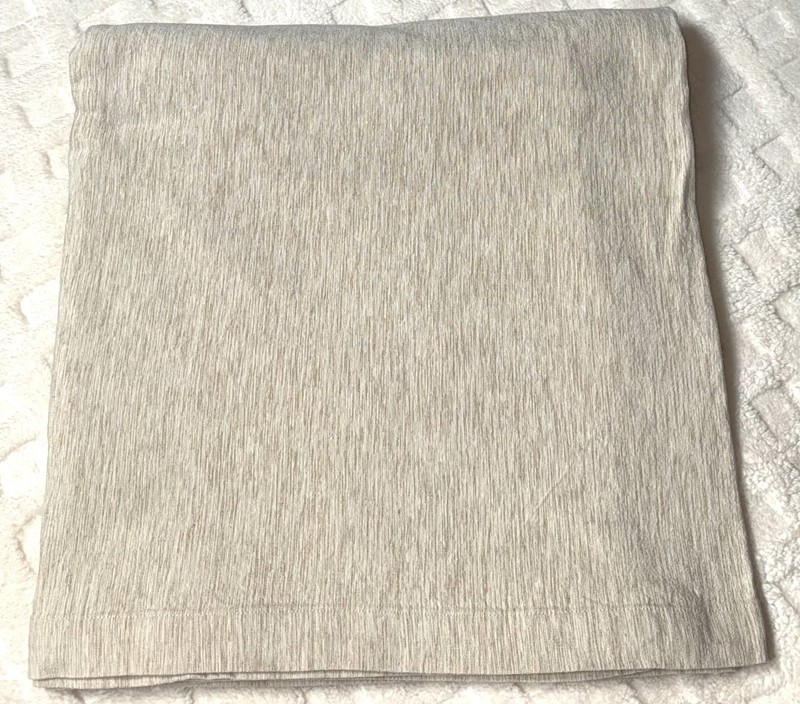 Crate & Barrel Rectangle 60x144 Linden Ecru beige cotton blend Tablecloth EUC gallery
