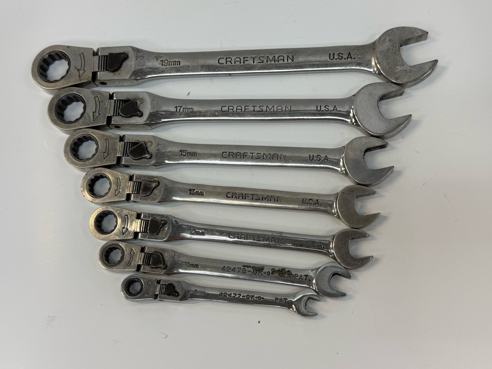 Craftsman USA 7pc SAE Locking Flex Ratcheting Wrench Set -GK-g 42483 42482 42481 gallery