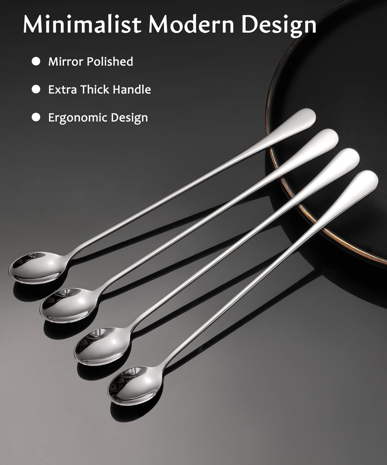 9.5-Inch Long Handle Spoon, Ice Tea Spoons, Ice Cream Spoon, Long Coffee Spoons gallery