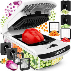 Original Pro Chopper 4 in 1 Vegetable Chopper Spiralizer Food Slicer White