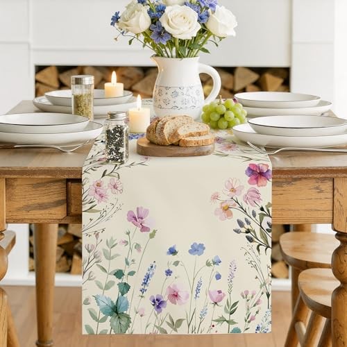 Decorations - Daisy Eucalyptus Lavender Floral Leaves Summer Table Spring gallery