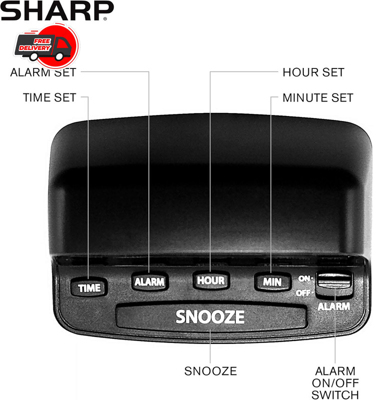 Super Extremely Extra Loud Alarm Clock for Very Heavy Sleeper Battery Backup NEW gallery