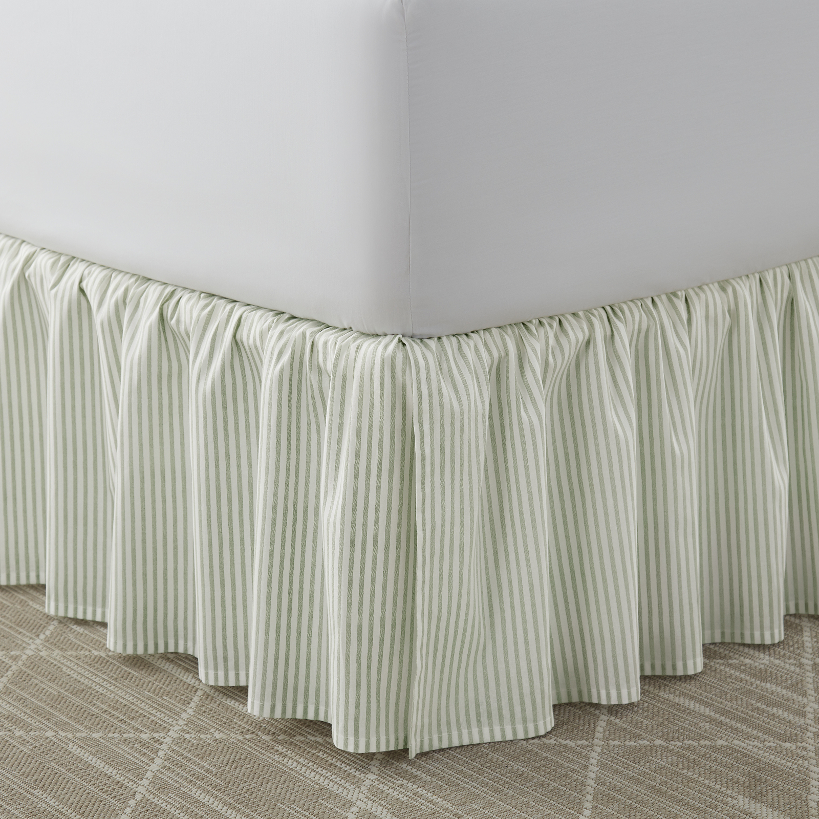 Laura Ashley Cotton Ruffled Bed Skirt (Classics-Sage) gallery