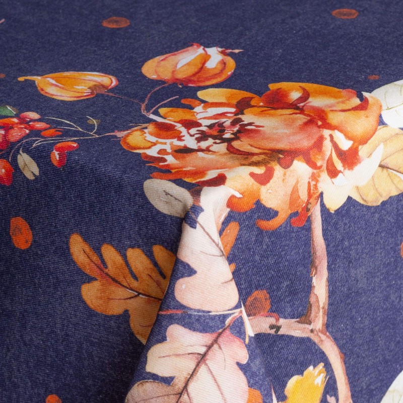 Table Cloth Rectangle Table 100% Cotton 60 x 90 Inches Fall Tablecloth Reusab... gallery