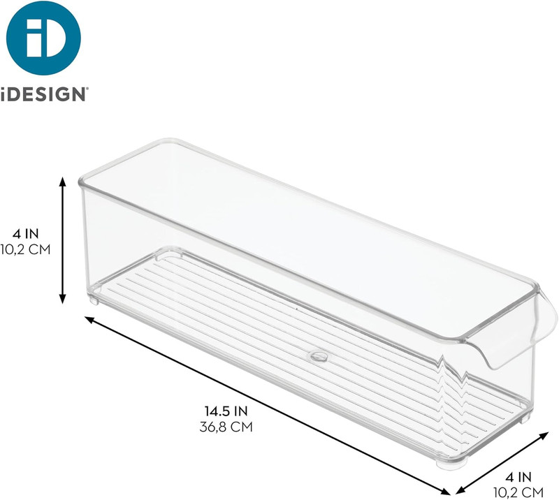 iDesign Stackable Fridge Storage Bin with Handle - Ideal for Fridge and Freezer, gallery